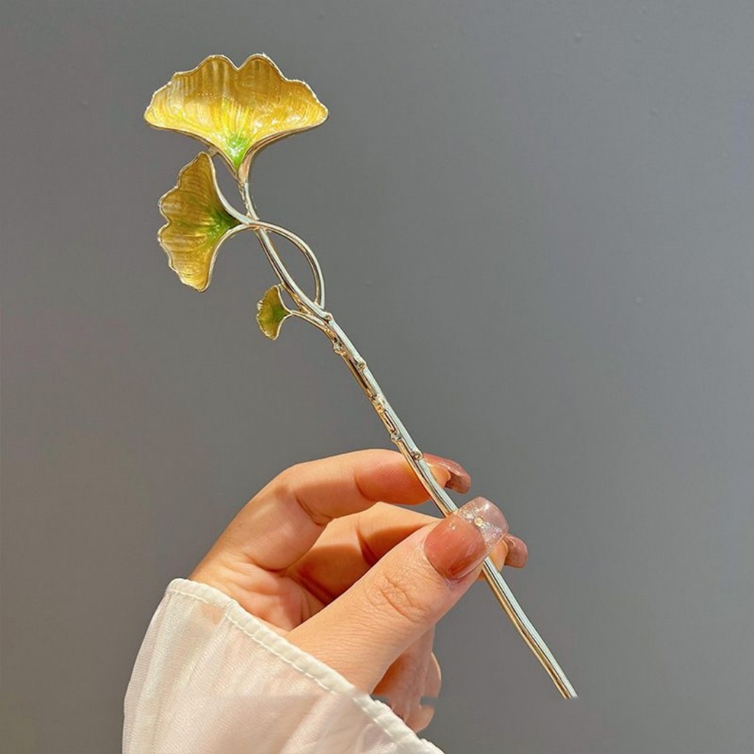 Hi Tech Accessories - New Chinese-Style Ginkgo Leaf Hairpin for