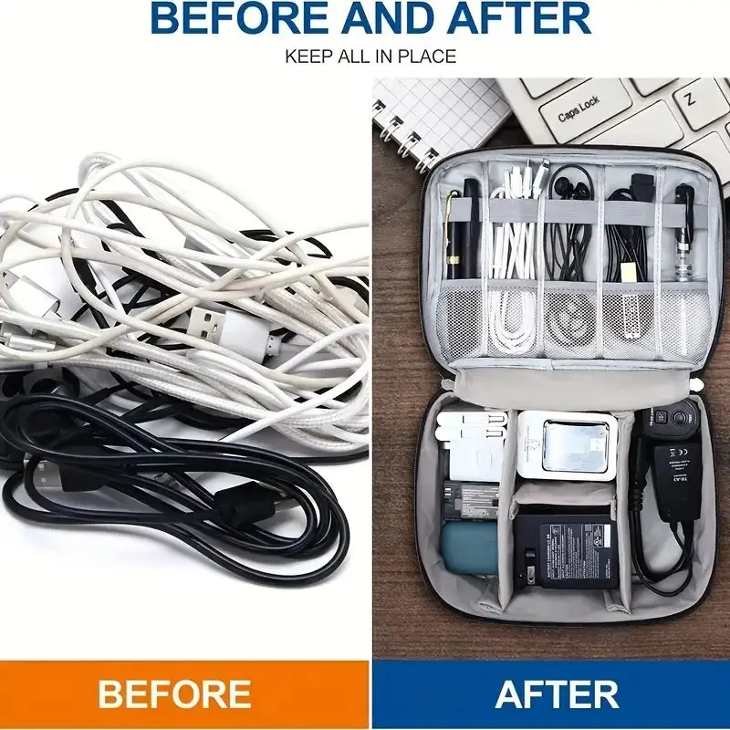 Portable Tech Organizer Case f - Tech Accessories Storage review and price