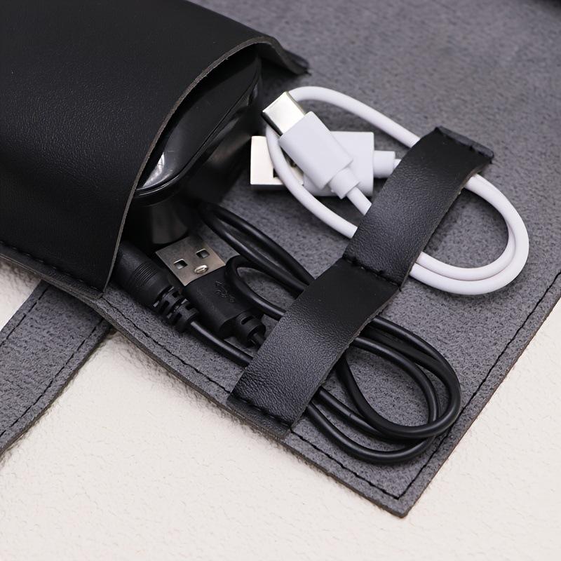 1PC PU Leather Multi-Compartme - Tech Accessories Storage review and price
