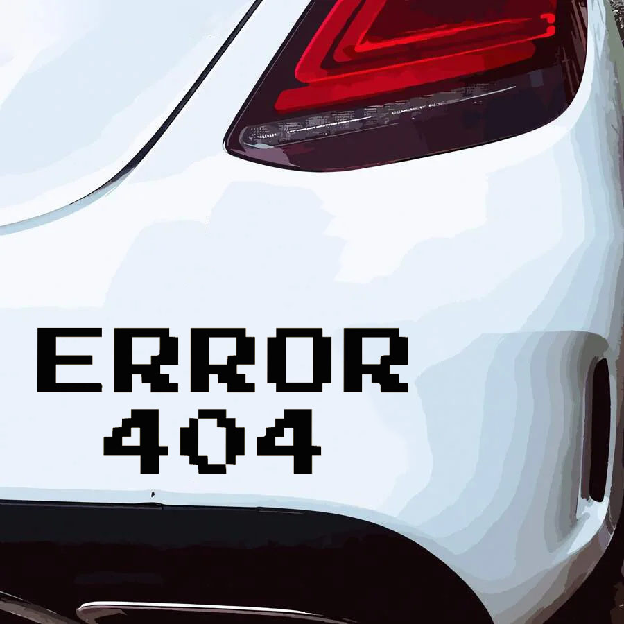 Error 404 Pixel Font Car Stick - Tech Trend Accessories review and price