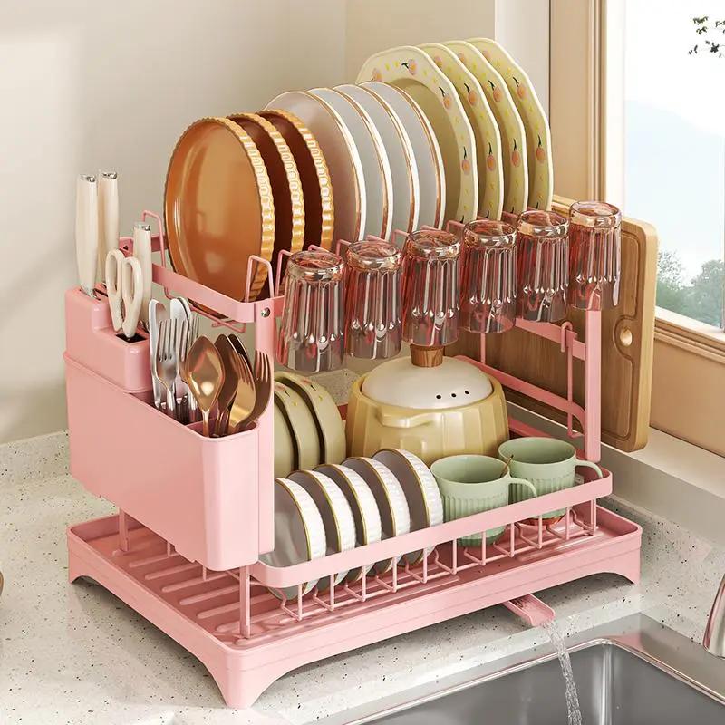 2 Tier Dish Drying Rack For Ki - Tech Accessories Organizer review and price
