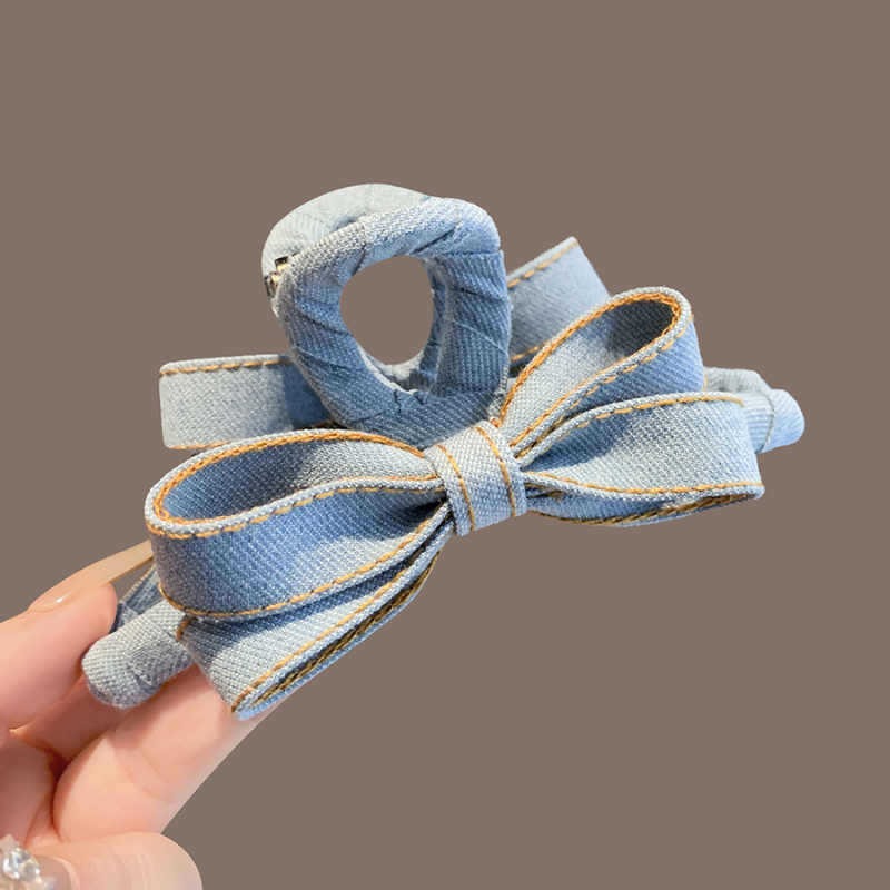 Autumn Winter Denim Bow Hair C - Hi Tech Accessories review and price